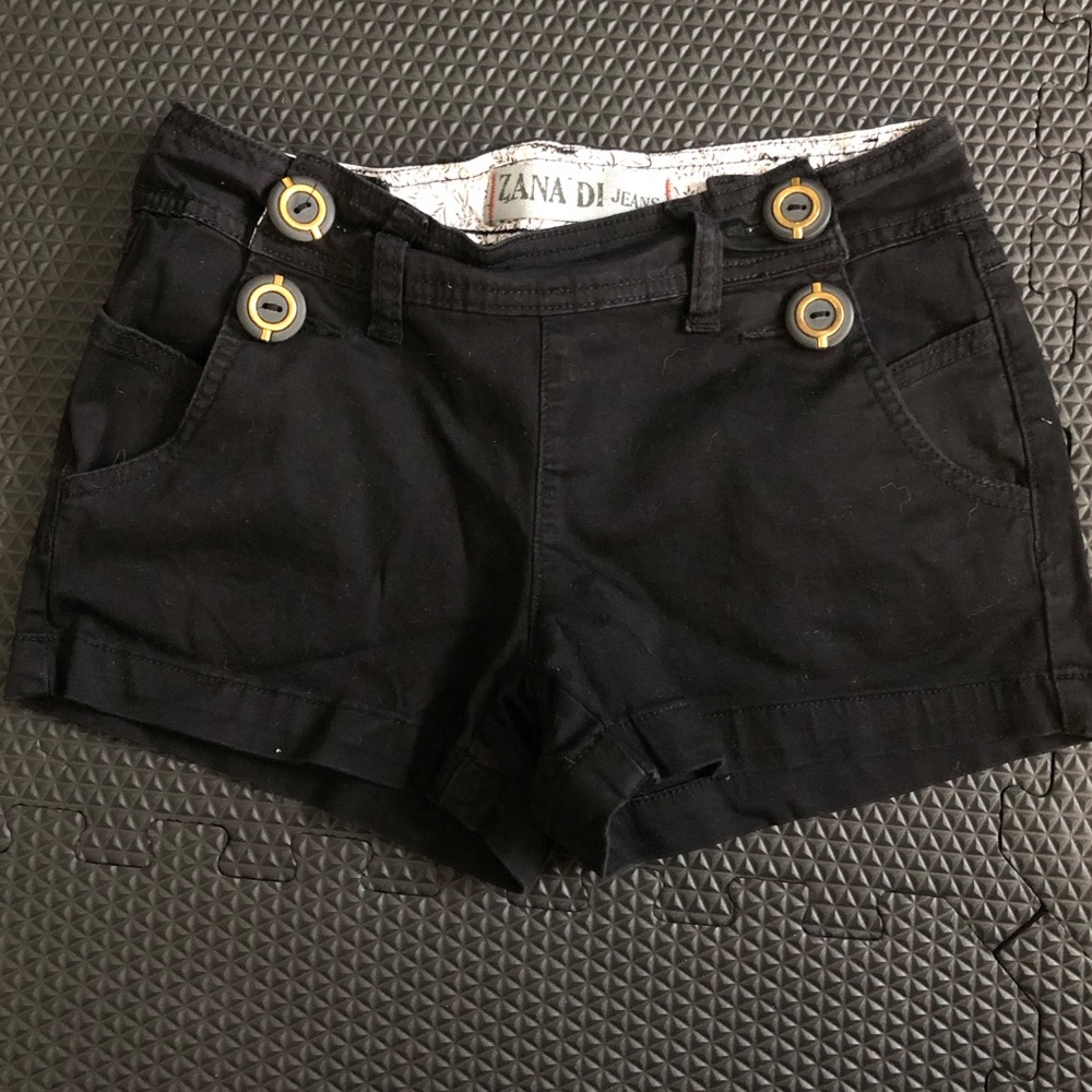 Black Cotton Shorts